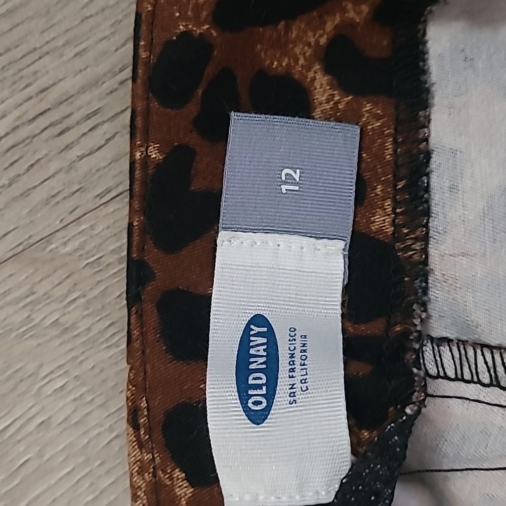Old navy brown leopard prink pencil skirt size 12 - Picture 5 of 5